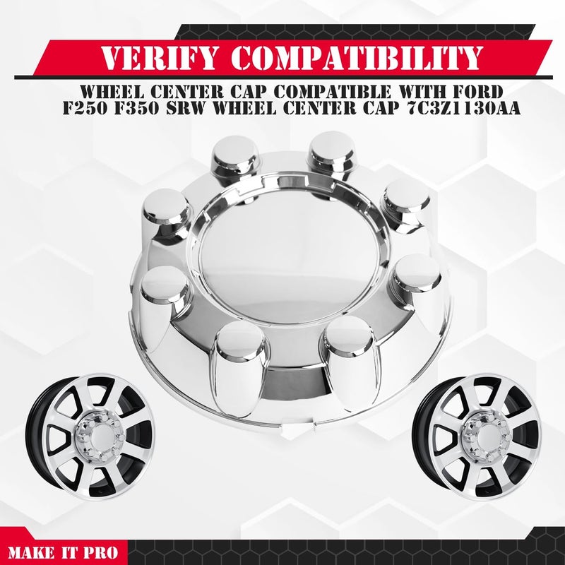 KitsPro Wheel Center Caps for Ford F-250 F-350 SRW Rim 7C3Z-1130-AA Replacement Hub Cap, Pack of 1 - Image 2